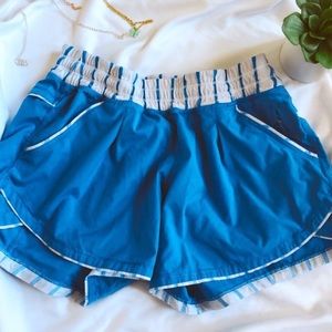 Lululemon Blue Striped Shorts!